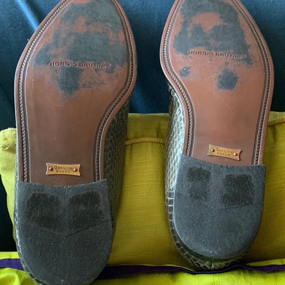 Excellent Men’s Giorgio Brutini Snake Skin Loafers - Size 14